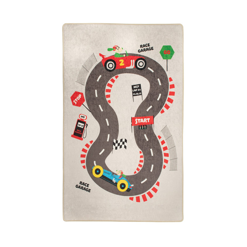 Tapis élégant en polyester, 3,3 x 5,2 pi | 100% matériau antibactérien, hauteur de poils de 0,4 po | Dessous antidérapant, lavable à la machine | Parfait pour le décor du salon et de la chambre à coucher, conception douce et durable