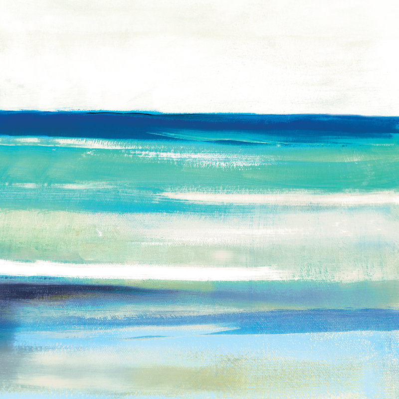 Cool Ocean Abstract 2 - Wrapped Canvas Print, 30cm H x 30cm W 