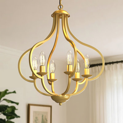 Lustre géométrique à 18 lumières de 18,3 po (l) de hauteur réglable