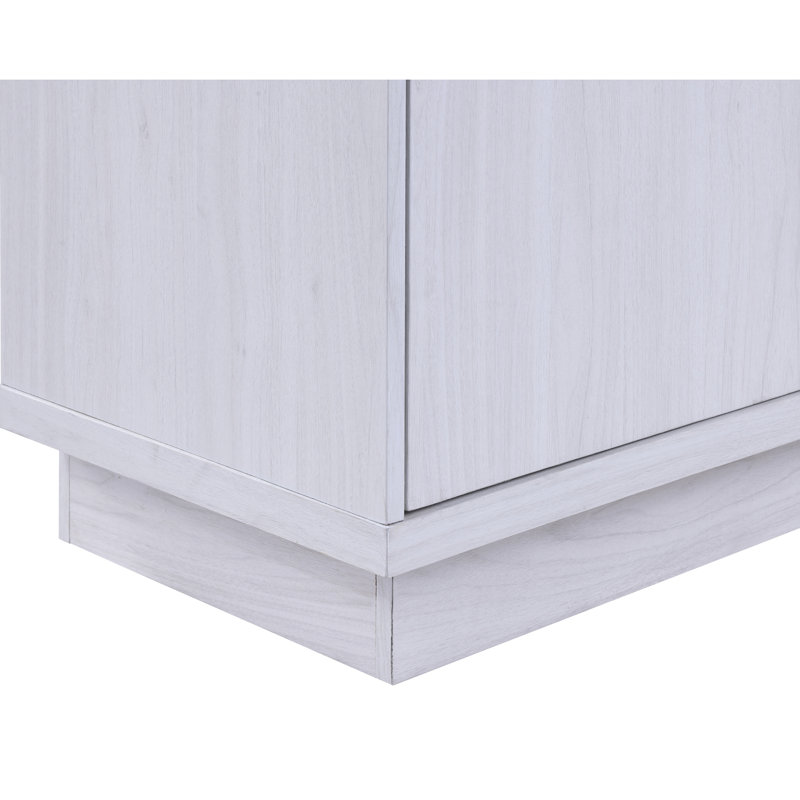 70-Inch Wide White Walnut Finish Fireplace Console Tv Stand, Heater, Multiple Flame Colors, 3 Open Shelves And 2 Storage Cabinets 70"W Stand With Led Color Choices,