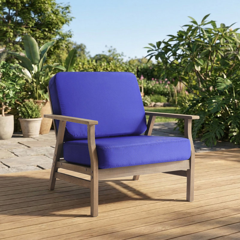 Chaises longues d'extérieur en bois de teck massif avec coussins Montelongo, Beige, Noir