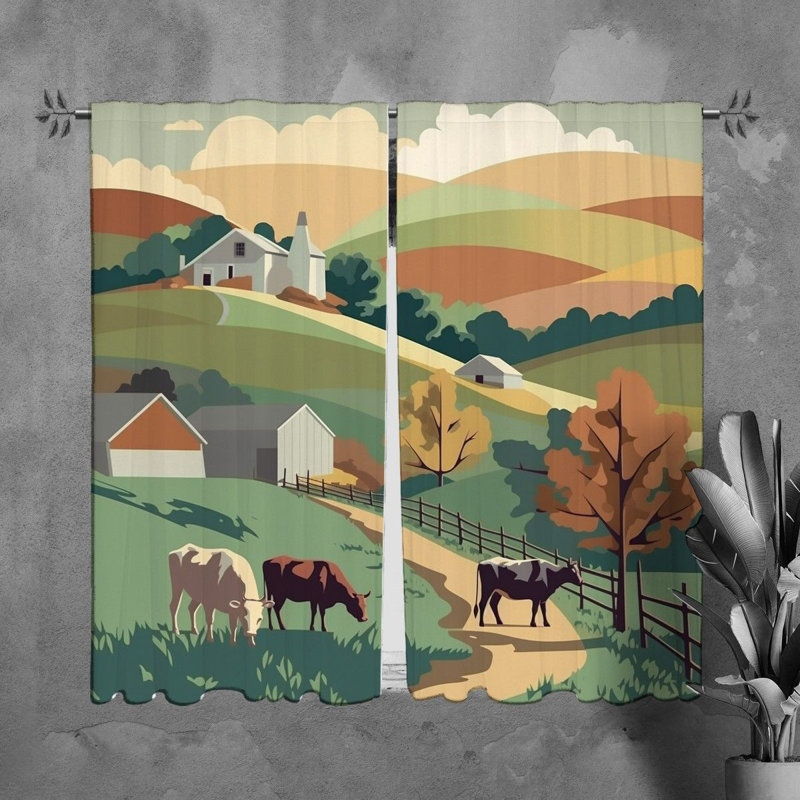 Yennhi Room Darkening Curtain Pair, 20" W x 82" L