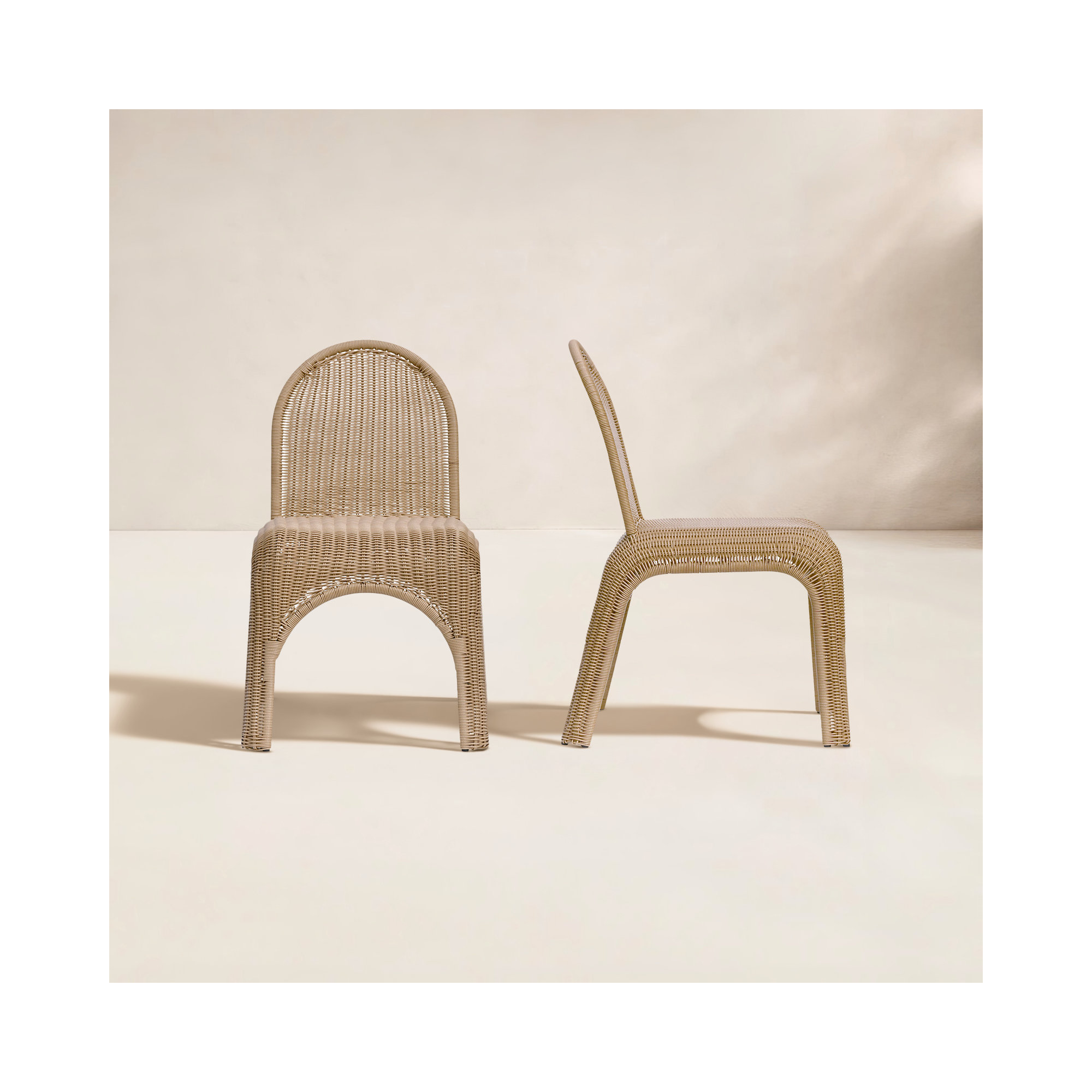 Kendall Outdoor Dining Chair-Set of Two, Natural
