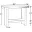 Console moderne avec rangement, table d'entrée rectangulaire pour couloir, vestibule, salon, fabrication en panneau de particules robuste, assemblage facile, finition noire