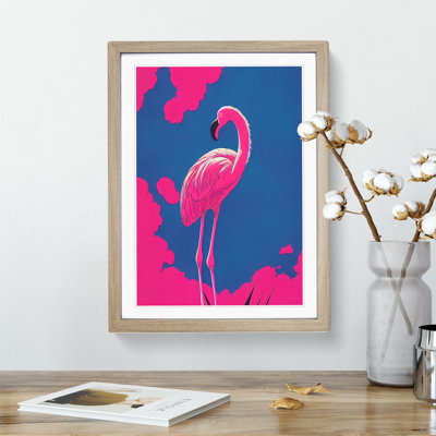 Resting Flamingo - Framed Print