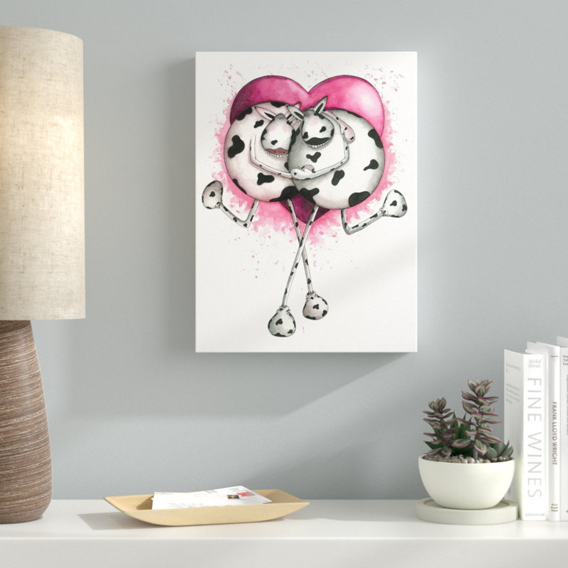«Udderly in Love», reproduction sur toile tendue, H 19 po x l 14 po