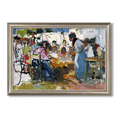 Net Menders in Valencia (Remendando las redes), 1909-Joaquín Sorolla-Custom Framed Canvas