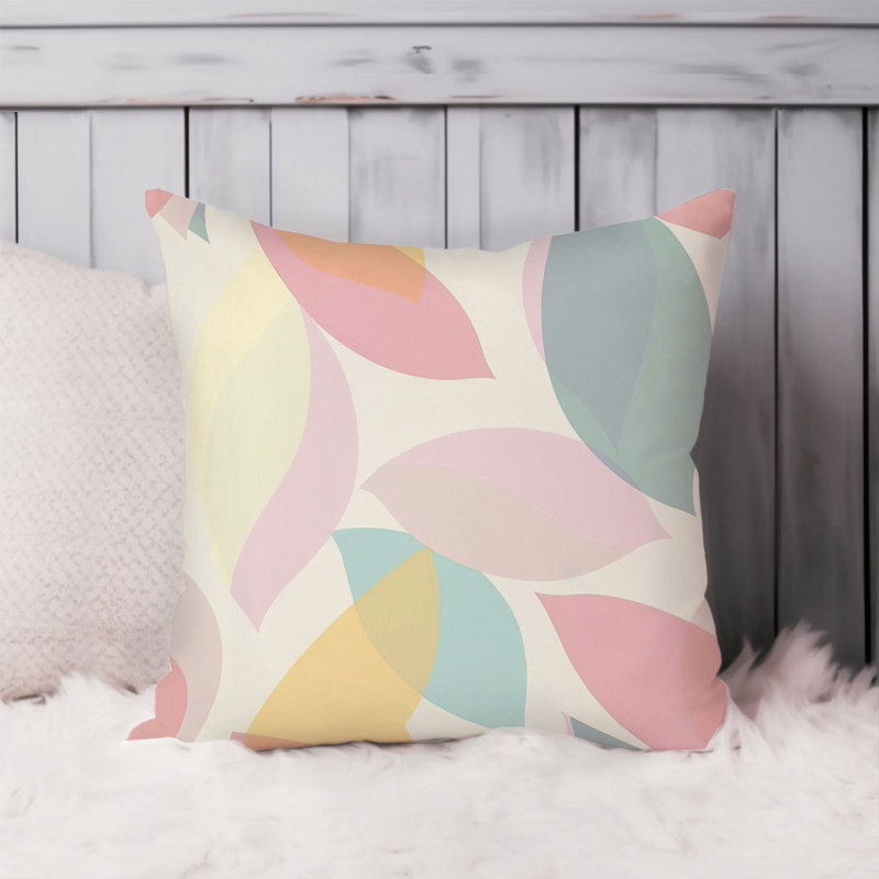 Animals William Morris Birds Damask Pattern I Cottage, Abstract Pastel Shapes I Retro, 20"H x 20"W