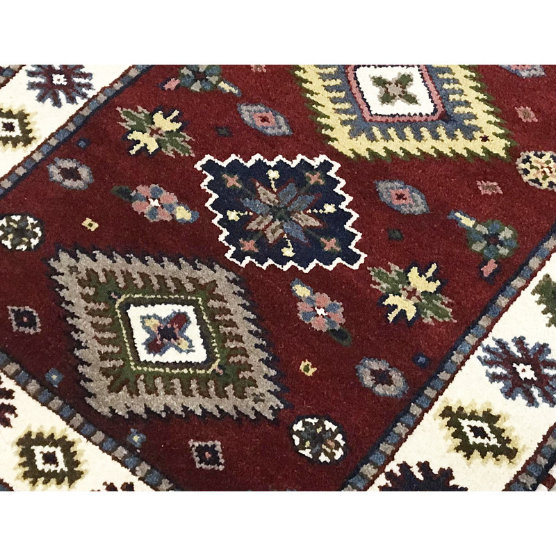 Kazak Hand Woven Wool Oriental Area Rug