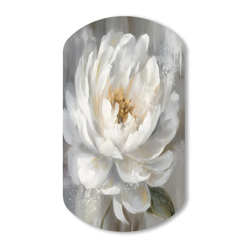 Surette - pivoines cylindriques en métal, sculpture murale asymétrique en métal, H 31 po x l 19 po