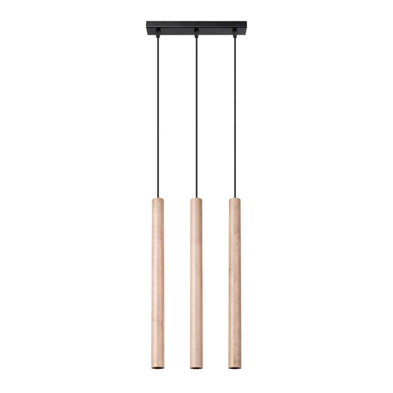 Berthile - Light Pendant, 3 Lights, Brown, 52cm W x 9cm D