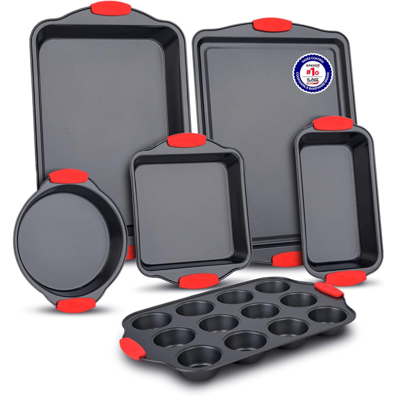 Lifemaster 6 Piece Non-Stick Steel Bakeware Set
