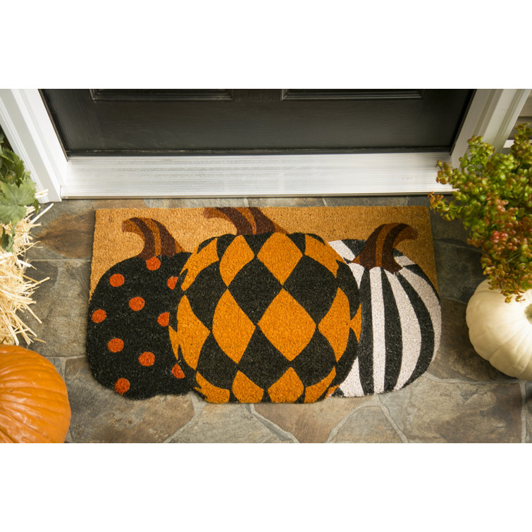 QISIWOLE Halloween Pumpkin Doormat Waterproof Large Pumpkin Skull Carpet  Heavy Duty Non-Slip Outdoor Rugs Front Door Mat for Home Entrance Outdoor  Mat
