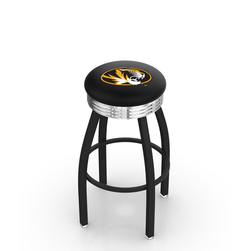 Tabouret de bar Logo Series, Tabouret de bar d'une hauteur de siège de 30 po, Chrome soudé solide, University of Missouri