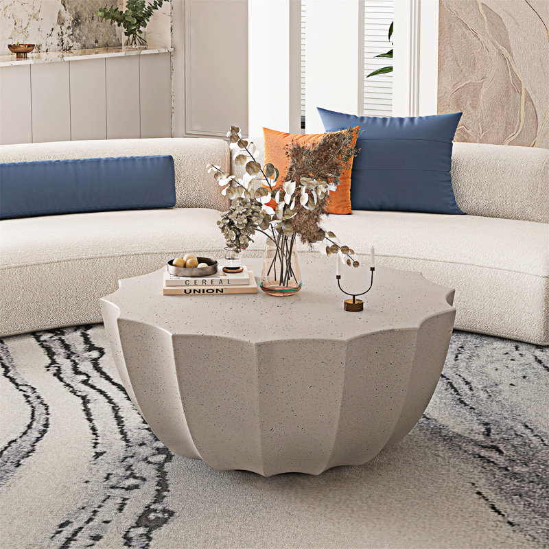 Table basse imperméable pour l'extérieur et l'intérieur, Blanc