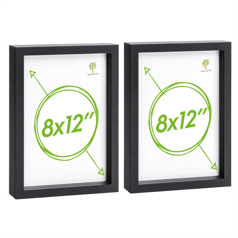 Nicola Spring - 3D Box Photo Frames, Black, 32cm H x 23.3cm W x 3.5cm D