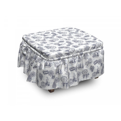 Box Cushion Ottoman Slipcover
