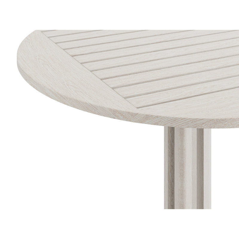 Round Ash Outdoor Bistro Table , 90cm cm W 90cm cm D, White