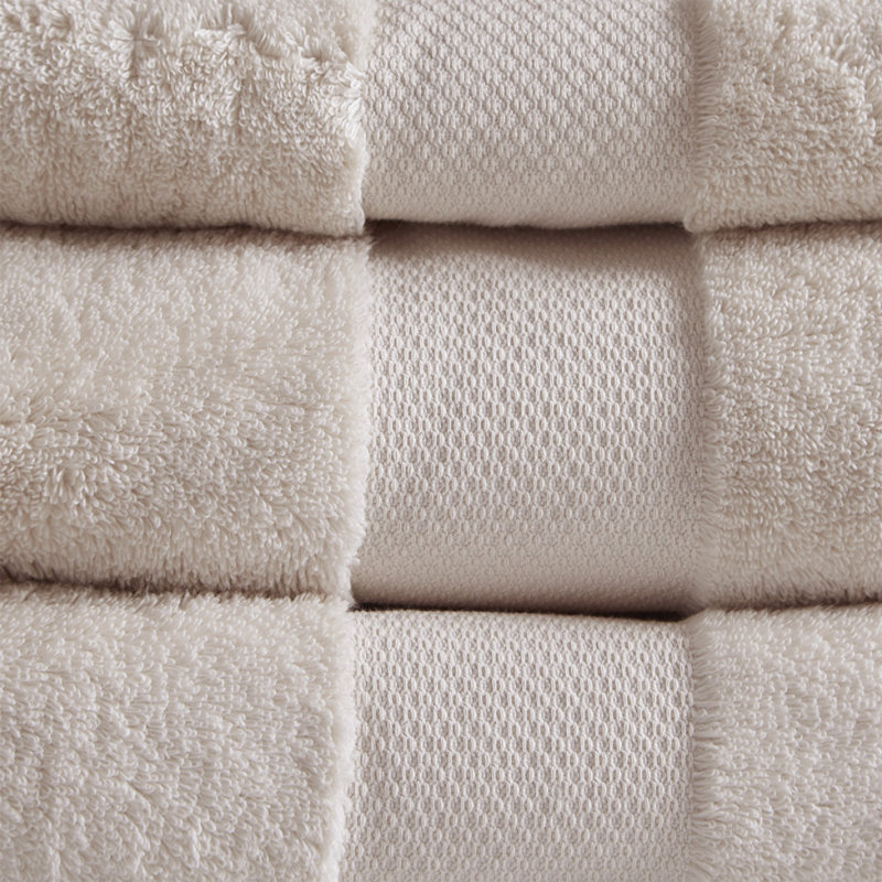 Cotton 6 Piece Bath Towel Set, Blush