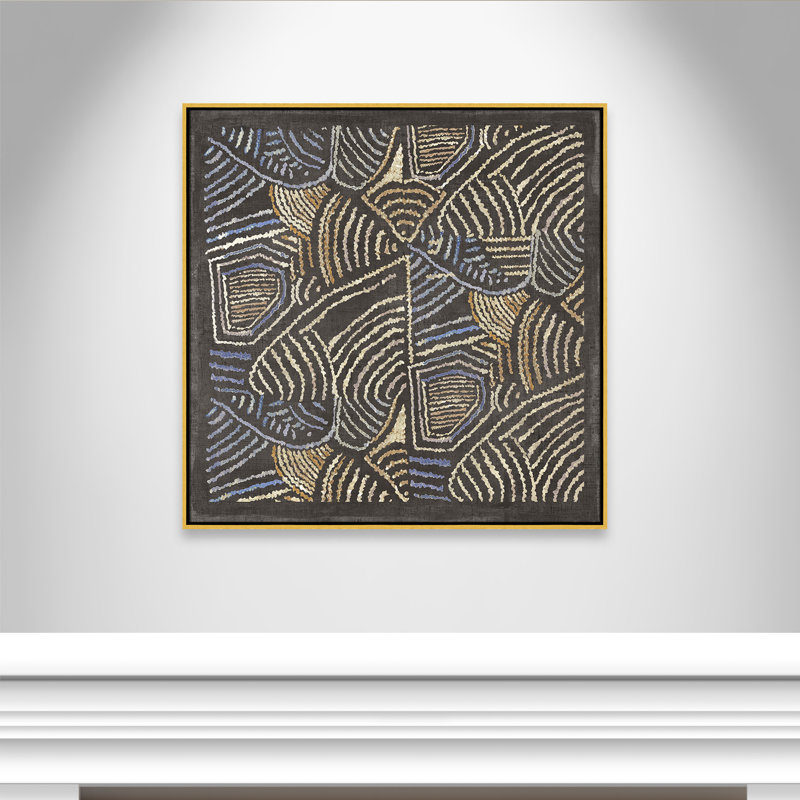 «Golden Folklore III» par Aimee Wilson, H 37,5 po x l 37,5 po, Or