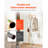 Coat Rack Freestanding Coats Rack with Quartz Stone Base & 3 Round Hooks