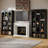 Set of 2 Modern 5-Tier 70.87-Inch Wood Farmhouse Home Office Bookshelf Bookcase Open Large Storage 2PCS！-1418176250