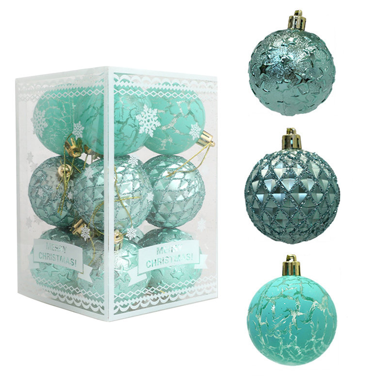 Boules de Noël 12PCS Décoration de Noël Décoration d'arbre de Noël Décoration murale, Green