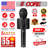 5 Core Bluetooth Wireless Karaoke Microphone All-in-One Portable Handheld Mic with Speaker Recorder Microfono Inalambrico-92388970