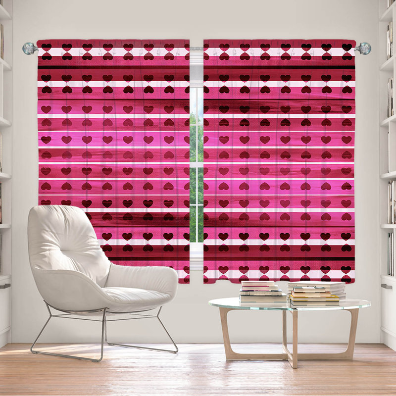 Rideau en polyester, L 56 po x L 78 po, Rose