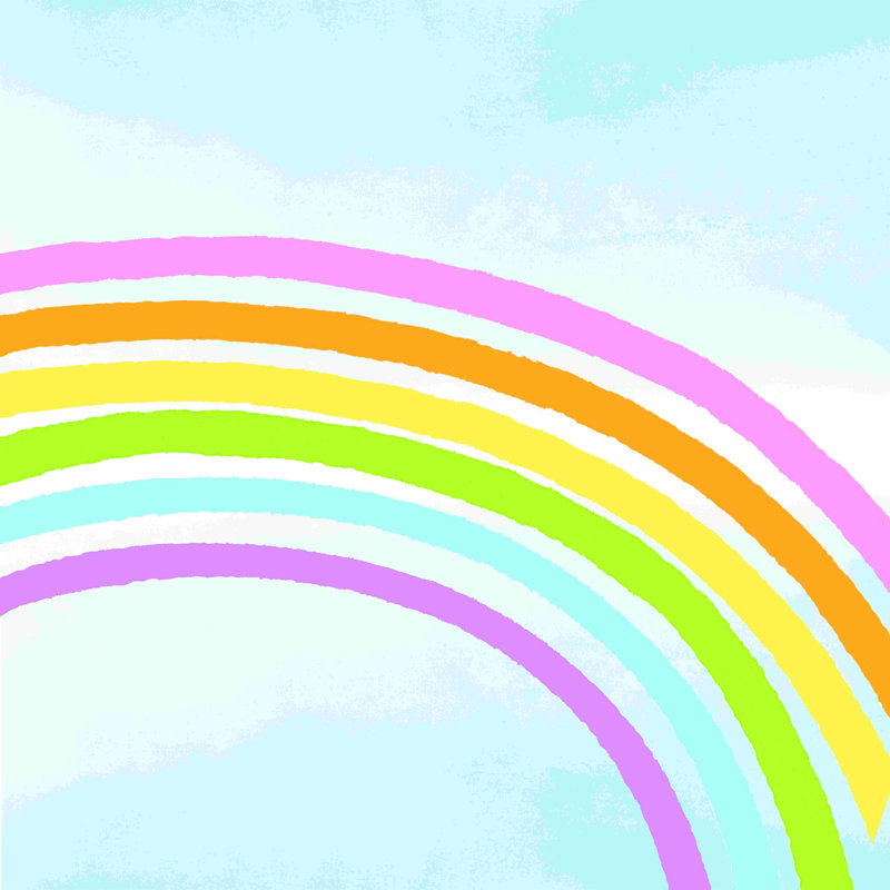 Just A Rainbow, H 12 po x l 12 po