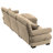130" L-Shaped Velvet Upholstered Sectional With Ottoman-1687317834