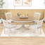 Ensemble de salle à manger à piédestal 5 pièces Gracelinn, table de salle à manger extensible ronde en bois et 4 chaises rembourrées-2078574723-2078574721-2078574722