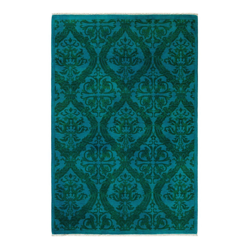 Tapis unique bleu 4 pi 1 po x 6 pi 2 po Xoi