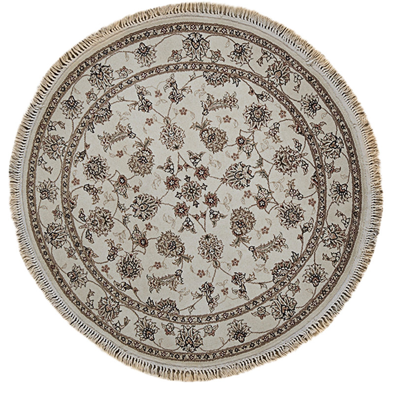 Hand Knotted Area Rug in Ivory