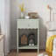 Table de chevet moderne avec tiroir et tablette ouverte, table de chevet festonnée pour chambre à coucher, table d'appoint minimaliste pour chambre d'enfant ou de fille, sauge
