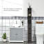 Bathroom Storage Cabinet, Freestanding Linen Tower With 2-Tier Shelf And Drawers, Narrow Side Floor Organizer-1245600163