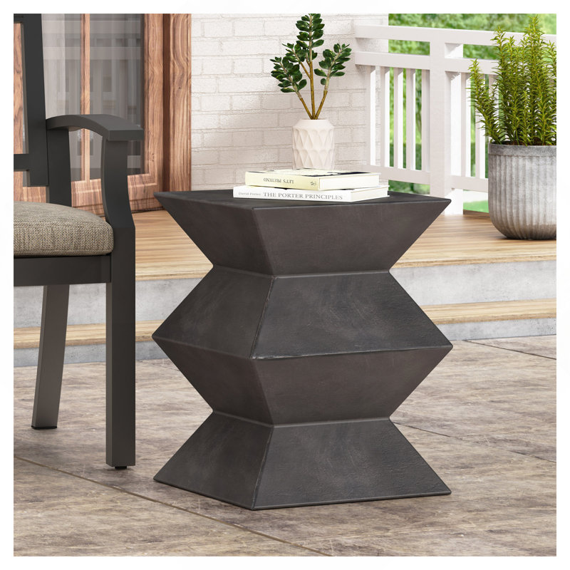Outdoor Lightweight Concrete Side Table