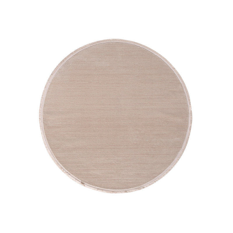 Round Rikie Solid Colour Machine Made Indoor / Outdoor Area Rug, Round 3'3"