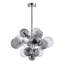 Zemira 8 - Light Smoky Glass Tiered Chandelier