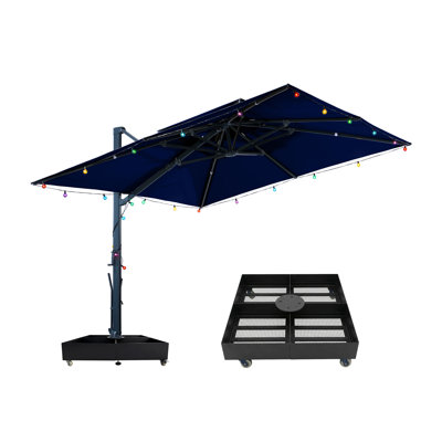 Parasol de patio en porte-à-faux 10 x 10 pi avec crochet et base bricolage