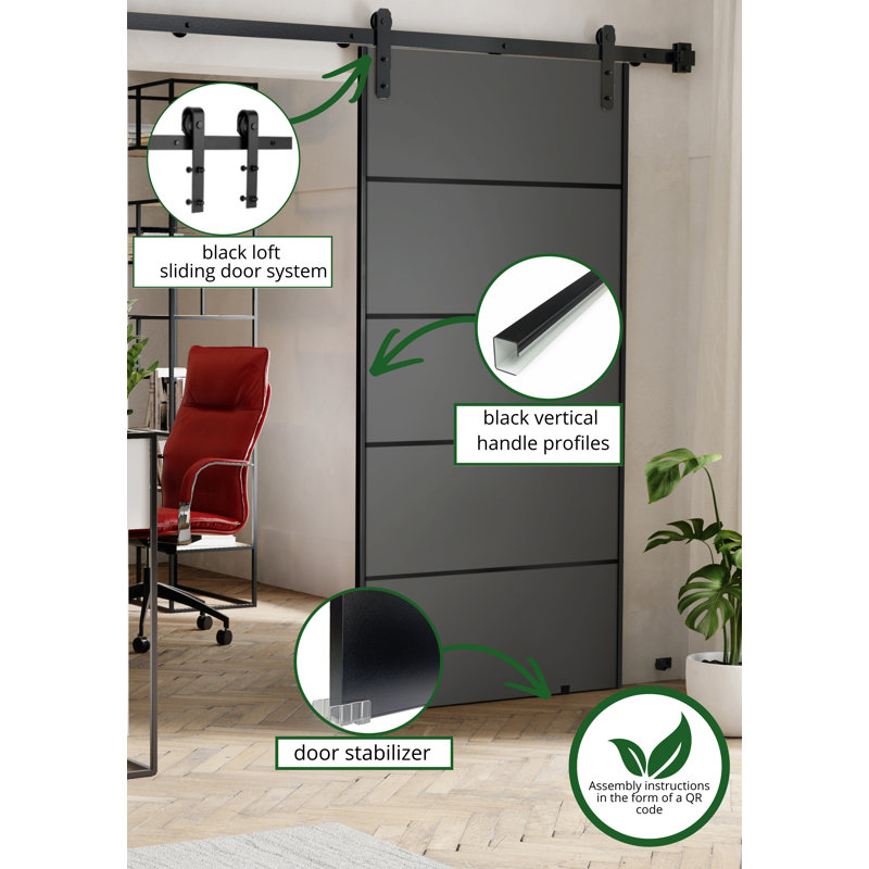 Door, Grey, 86cm x 205cm