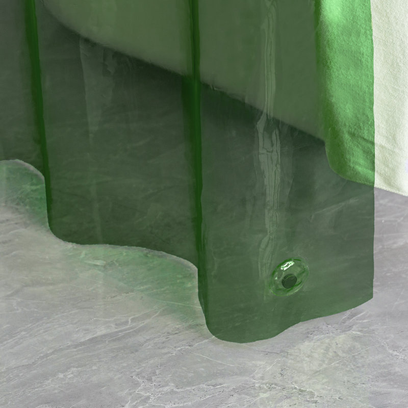 Doublure de rideau de douche sans crochet PEVA, Vert