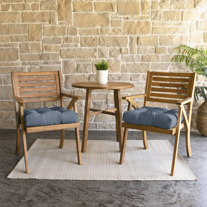 Outdoor 3'' Seat Cushion, 16" W x 16" D, Spectrum Denim Sunbrella® Plainweave