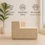 Canapés modulaires spacieux avec velours en peluche, conception modulaire pour la vie moderne