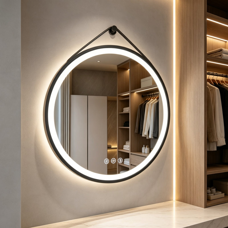 Darita Aluminium Round Mirror, 70cm x 70cm