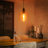 Lightrix 1-Light Single Hammered Clear Glass Bell Pendant-2064420940