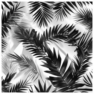 Black Palm Leaves Comforter