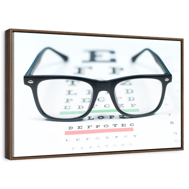 Lunettes de vue, 19 po x 13 po, Cadre flottant noyer