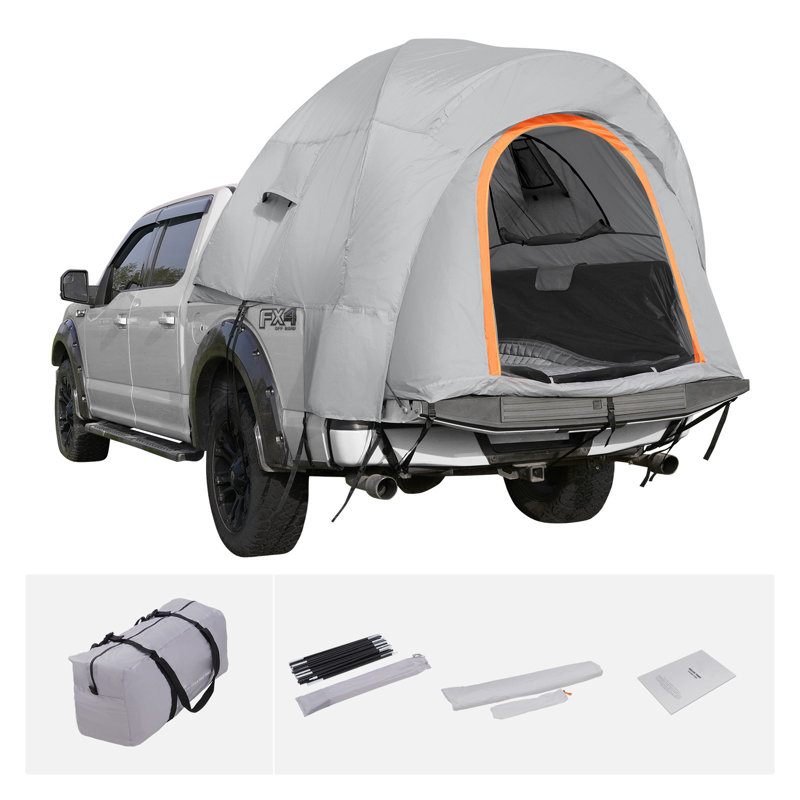Gray 3-Person Waterproof Truck Bed Tent with Carry Bag
