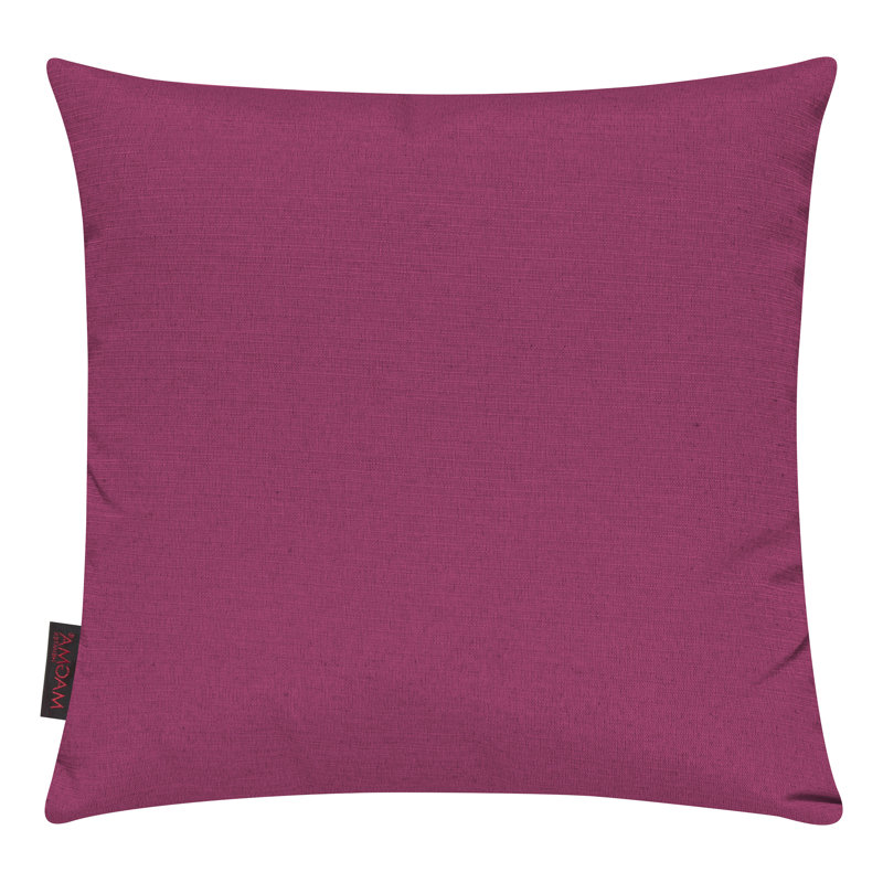 Coussin décoratif en coton floral géométrique, Blanc, 15 po x 15 po